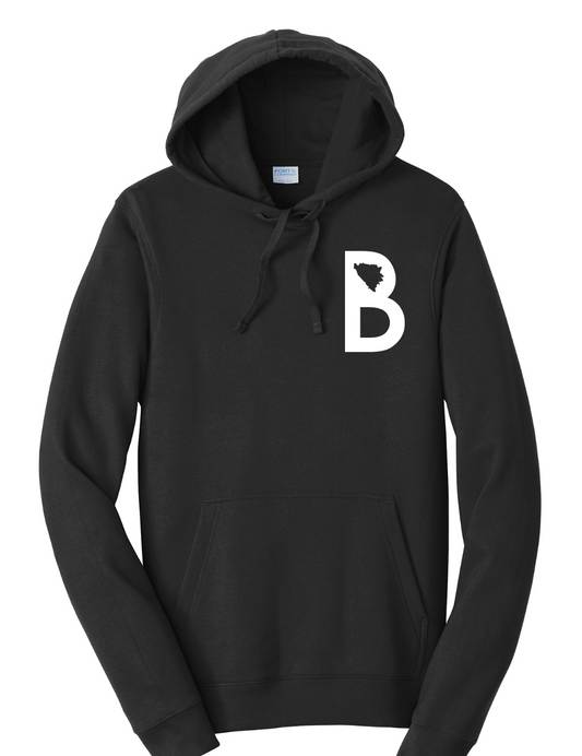BiH Letter - Chest - Men's - Pullover Hooded Sweatshirt