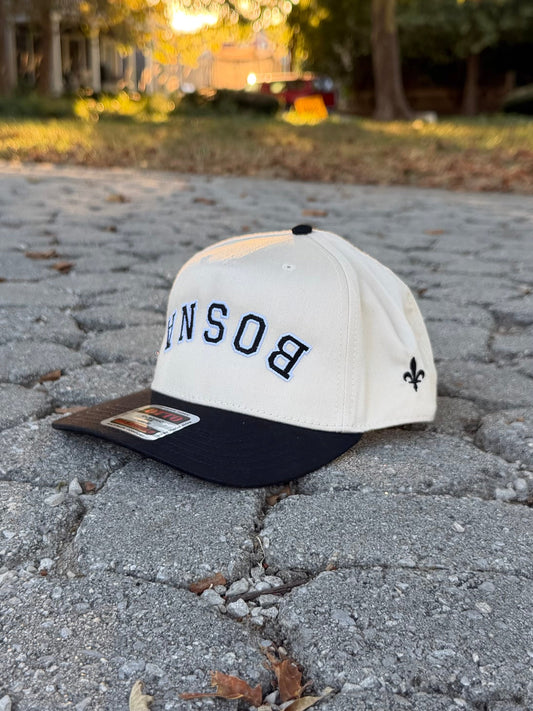 Bosna Upside Down 5 Panel Cap Black Embroidery | Ljiljan