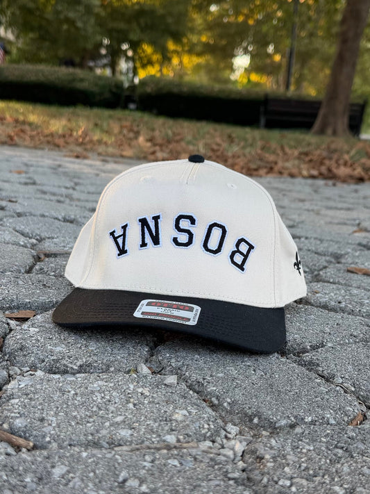 Bosna Upside Down 5 Panel Cap Black Embroidery | Ljiljan