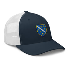 Load image into Gallery viewer, Flag of BiH (1992–1998) Trucker Cap Embroidery | Ljiljan