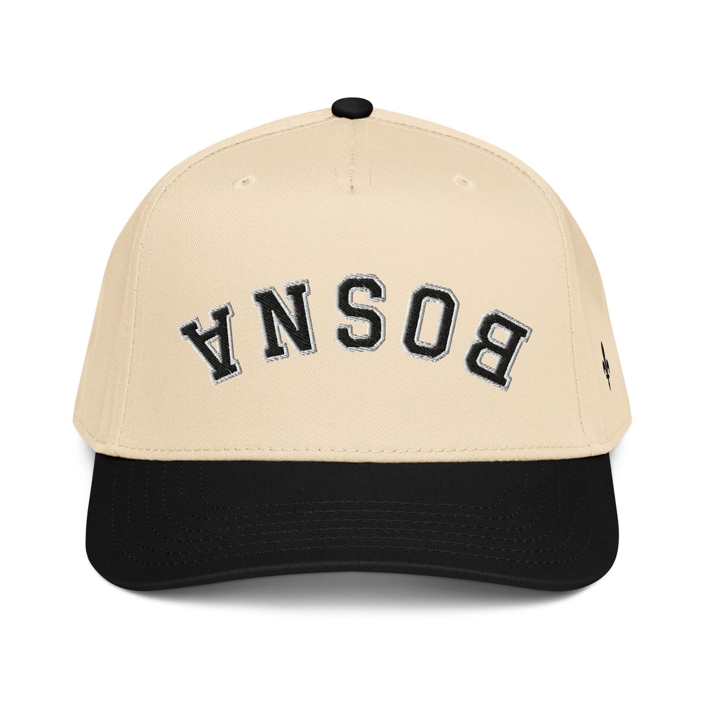 Bosna Upside Down 5 Panel Cap Black Embroidery | Ljiljan