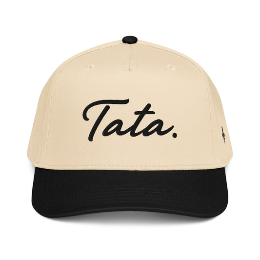 Tata 5 Panel Cap Black Embroidery | Ljiljan