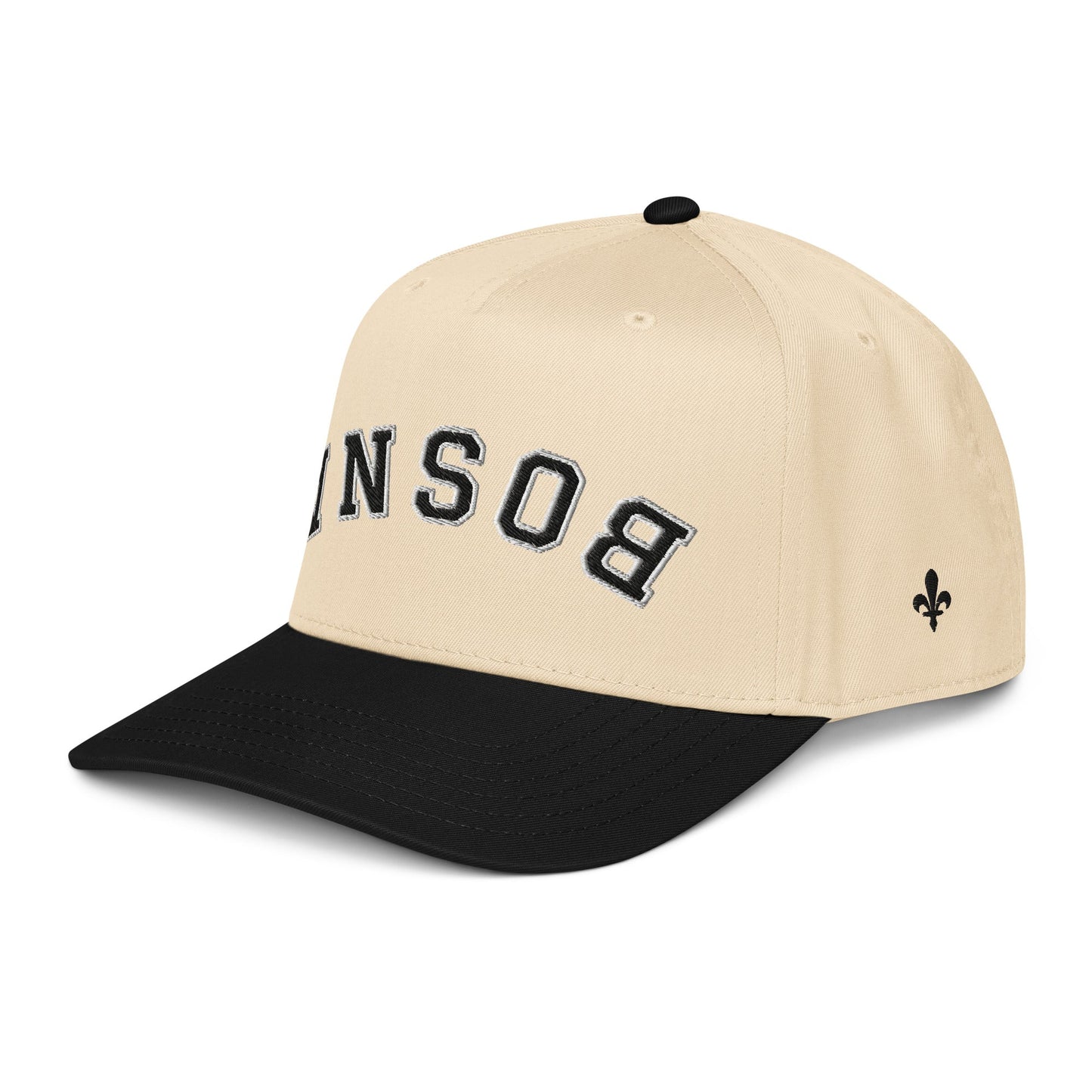 Bosna Upside Down 5 Panel Cap Black Embroidery | Ljiljan