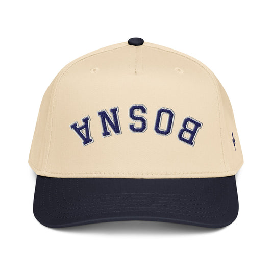 Bosna Upside Down 5 Panel Cap Navy Embroidery | Ljiljan
