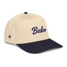 Load image into Gallery viewer, Babo Mid-Profile Baseball Cap - Navy Embroidery | Ljiljan
