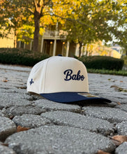 Load image into Gallery viewer, Babo Mid-Profile Baseball Cap - Navy Embroidery | Ljiljan
