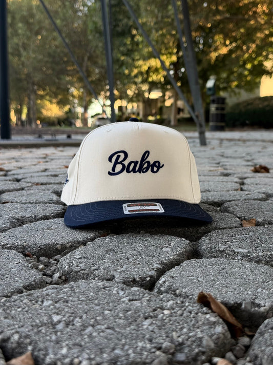 Babo Mid-Profile Baseball Cap - Navy Embroidery | Ljiljan