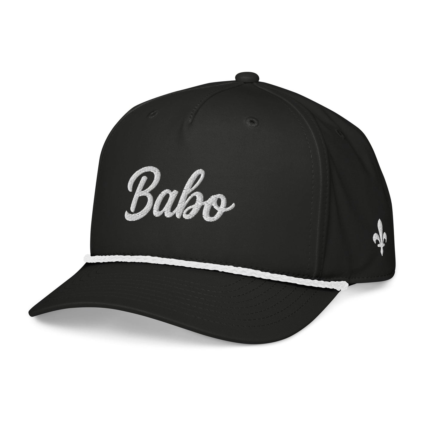 Babo Classic Rope Cap Embroirday | Ljiljan (Black & Kelly)