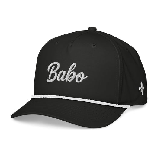 Babo Classic Rope Cap Embroirday | Ljiljan (Black & Kelly)