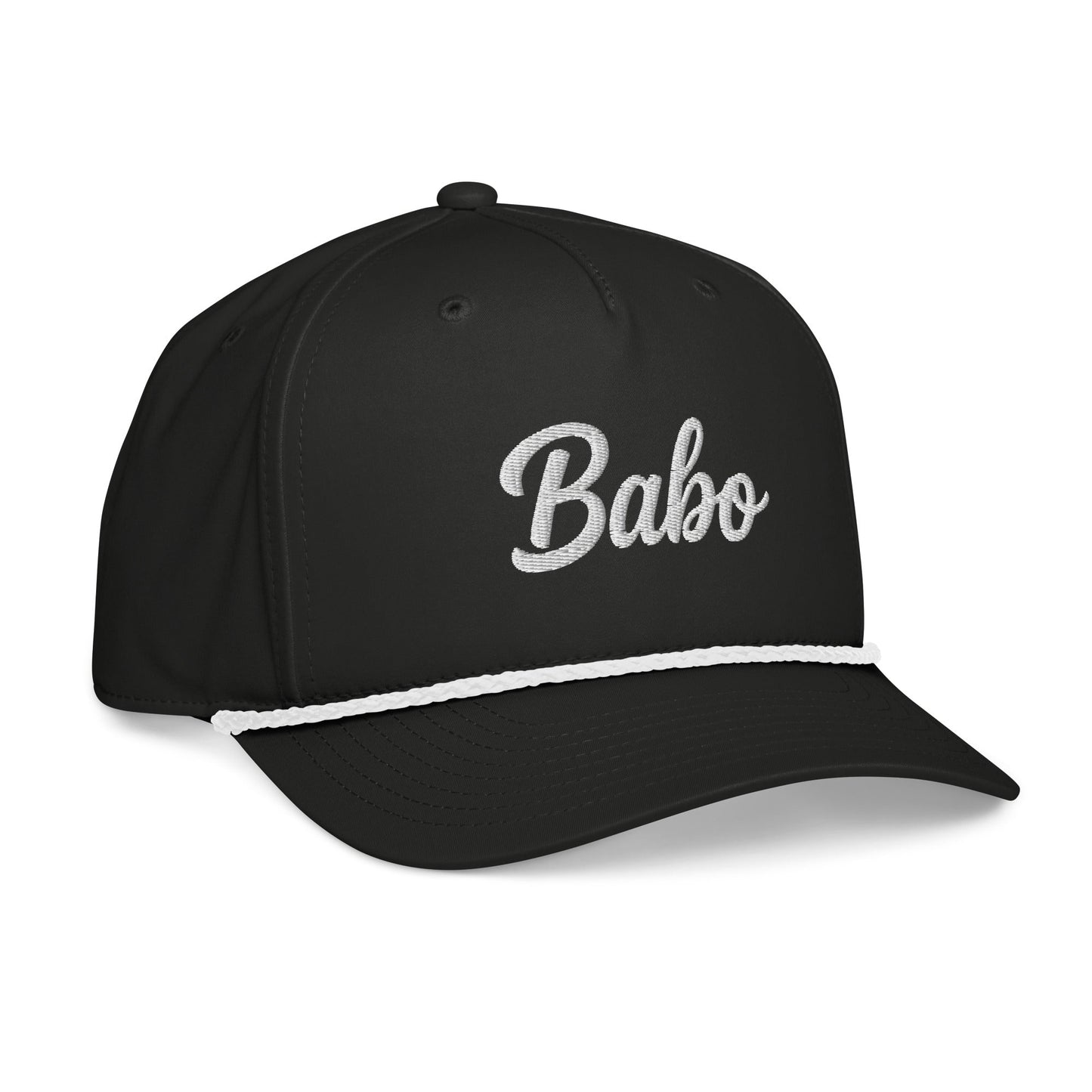 Babo Classic Rope Cap Embroirday | Ljiljan (Black & Kelly)