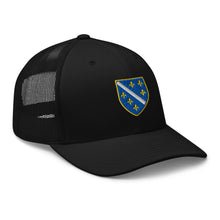 Load image into Gallery viewer, Flag of BiH (1992–1998) Trucker Cap Embroidery | Ljiljan
