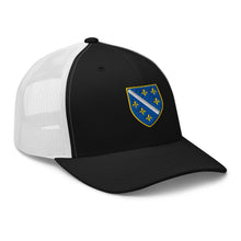 Load image into Gallery viewer, Flag of BiH (1992–1998) Trucker Cap Embroidery | Ljiljan
