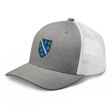 Load image into Gallery viewer, Flag of BiH (1992–1998) Trucker Cap Embroidery | Ljiljan
