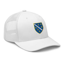 Load image into Gallery viewer, Flag of BiH (1992–1998) Trucker Cap Embroidery | Ljiljan
